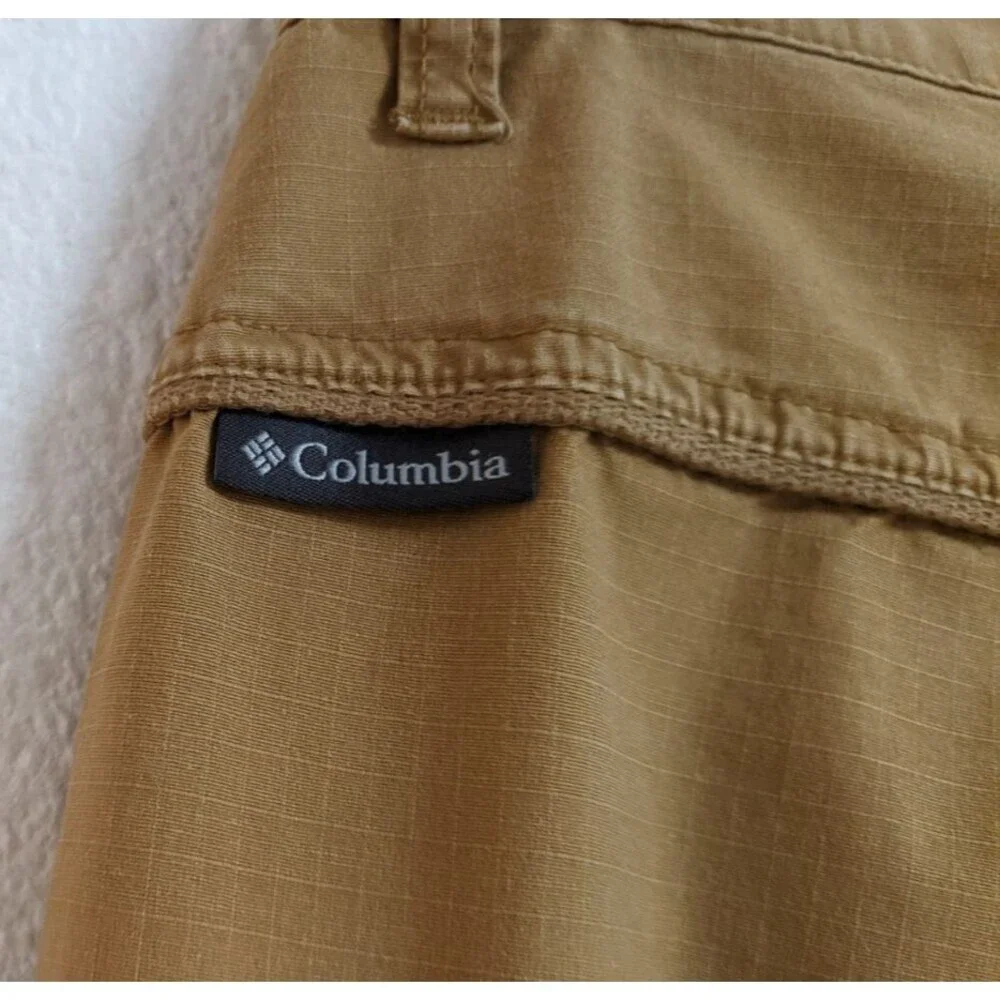 Women's COLUMBIA Cotton Stretch Cargo Flared Leg Pants Hiking Outdoor SZ 4
